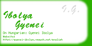 ibolya gyenei business card